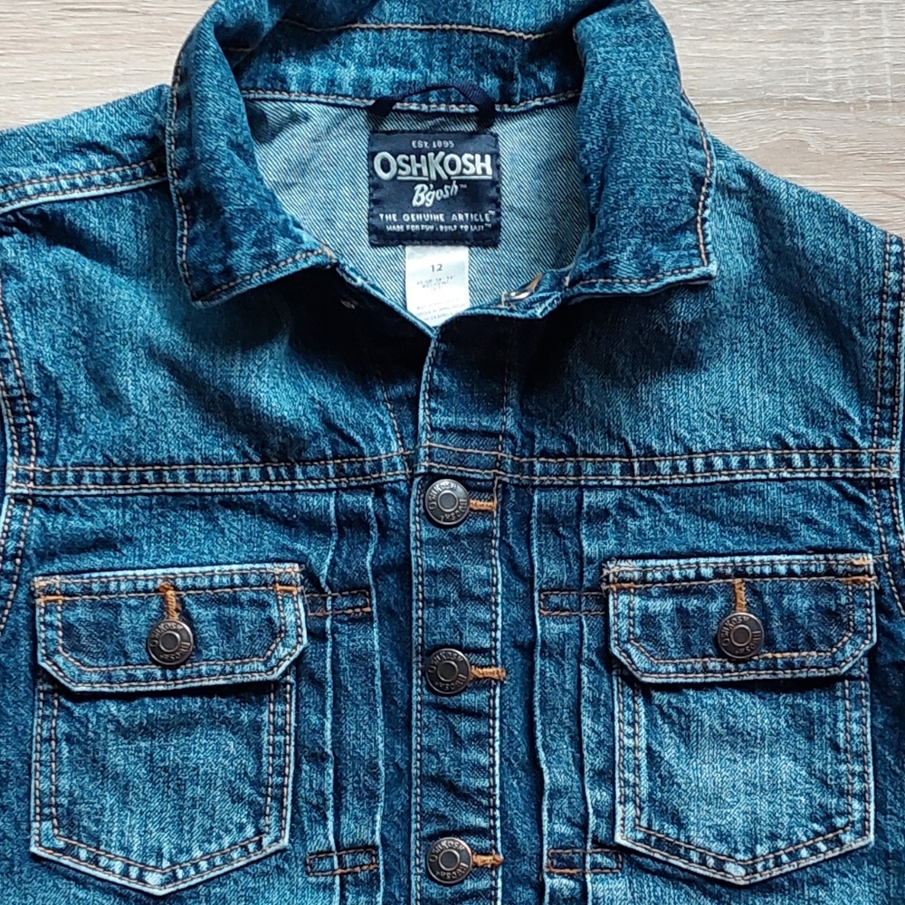 Oshkosh euc jean jacket size 12 - Picture 3 of 12